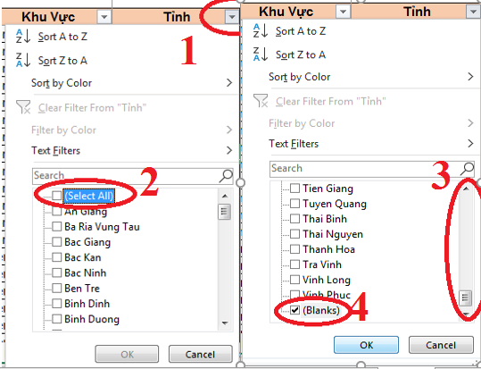 Các thủ thuật trong Excel-phần 2