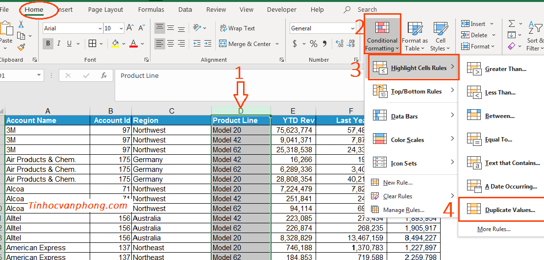 Xóa dữ liệu trùng nhau trong excel