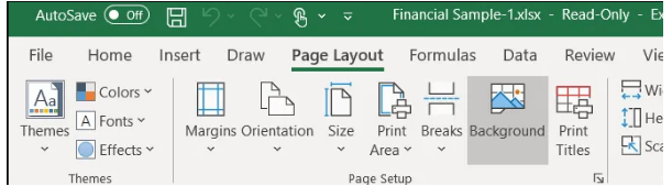 Cách chèn hình nền trong excel