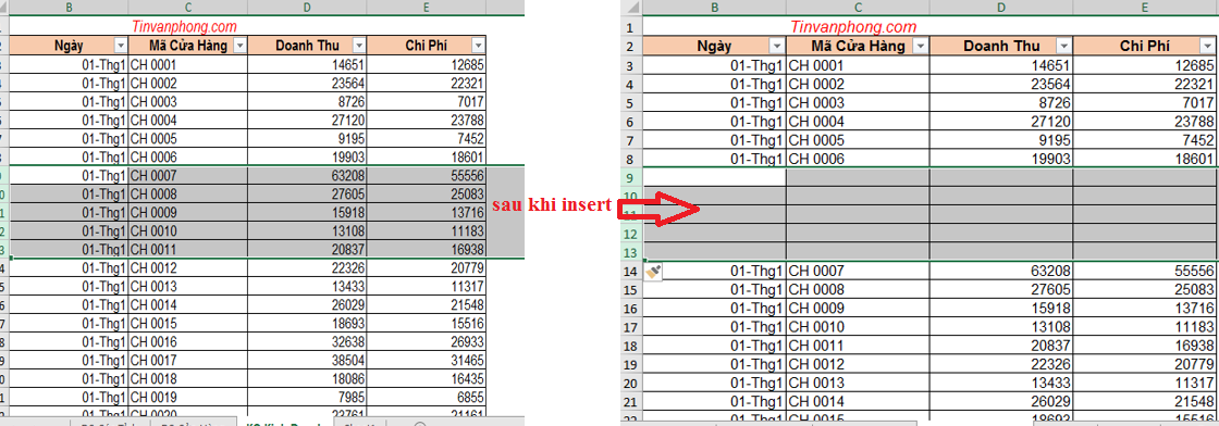 Các thủ thuật trong Excel-phần 2