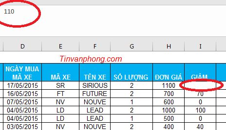 Các thủ thuật trong Excel-phần 2