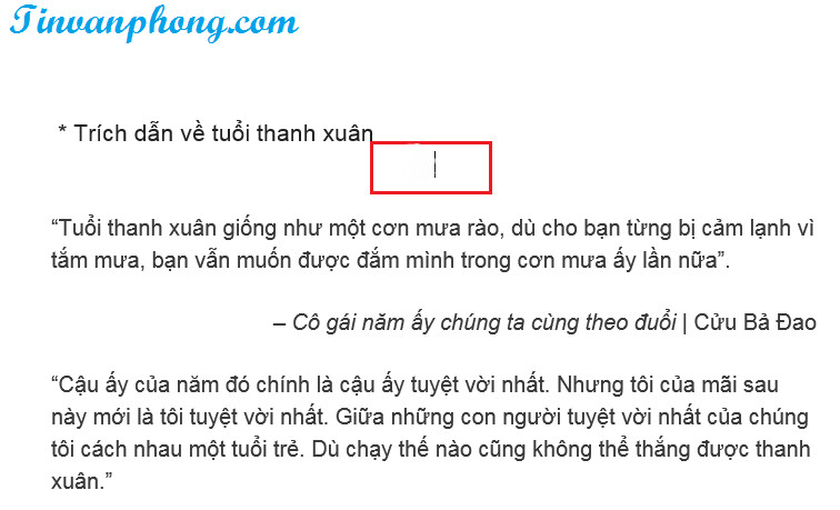 Các thủ thuật trong Word