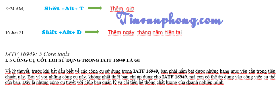 Các thủ thuật trong Word