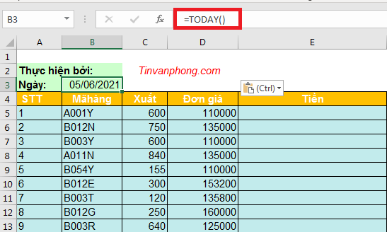 Các hàm ngày tháng trong excel