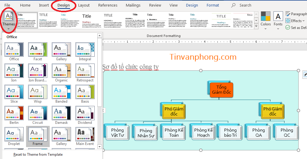 Vẽ sơ đồ trong Word