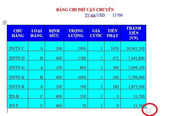 Cách copy dữ liệu từ Excel sang Word