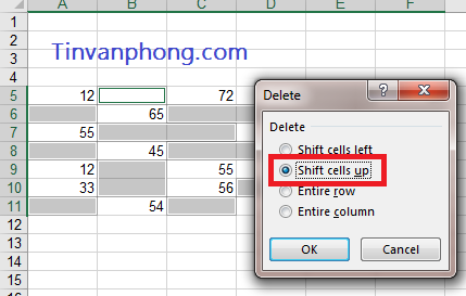 Cách xóa dòng trống trong Excel