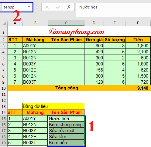 Data Validation trong Excel