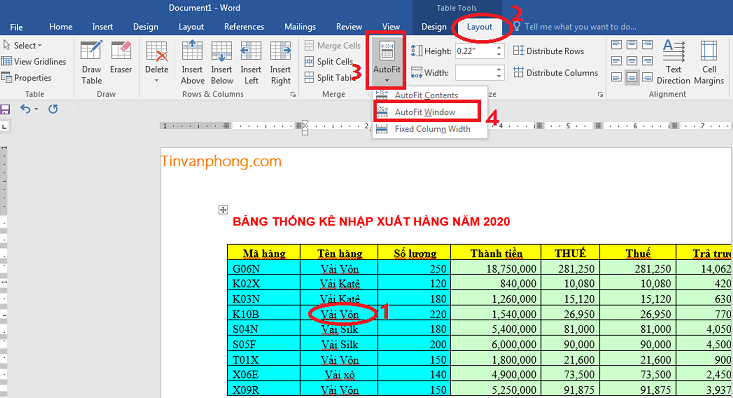 Cách copy dữ liệu từ Excel sang Word