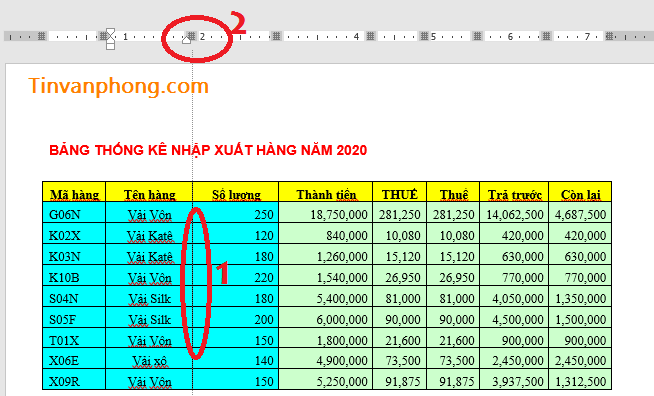 Cách copy dữ liệu từ Excel sang Word