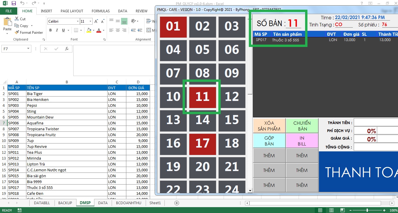 Chọn nhìu Control trả về dữ liệu tương ứng trong VBA