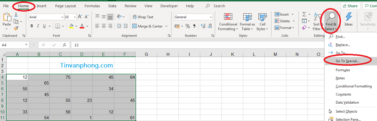 Cách xóa dòng trống trong Excel