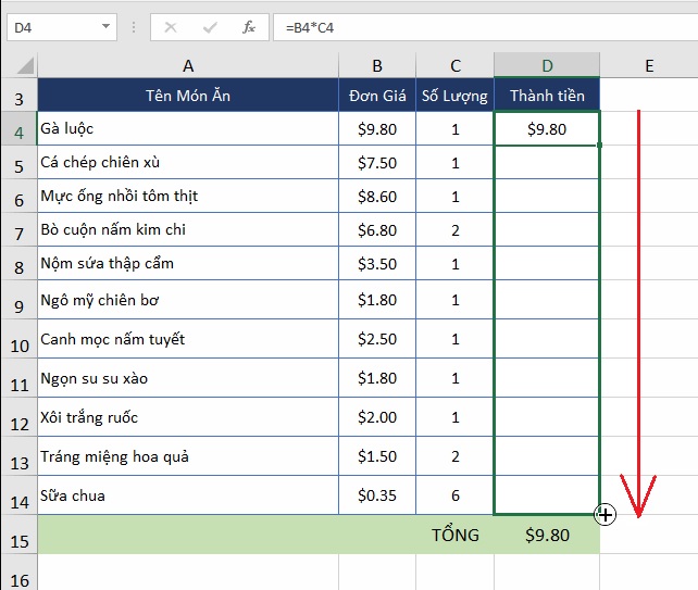 Địa chỉ ô tương đối và tuyệt đối trong Excel 2019