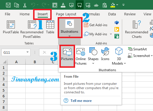Hướng dẫn cách chèn hình ảnh trong 1 ô Excel