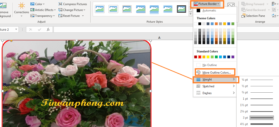 Hướng dẫn cách chèn hình ảnh trong 1 ô Excel
