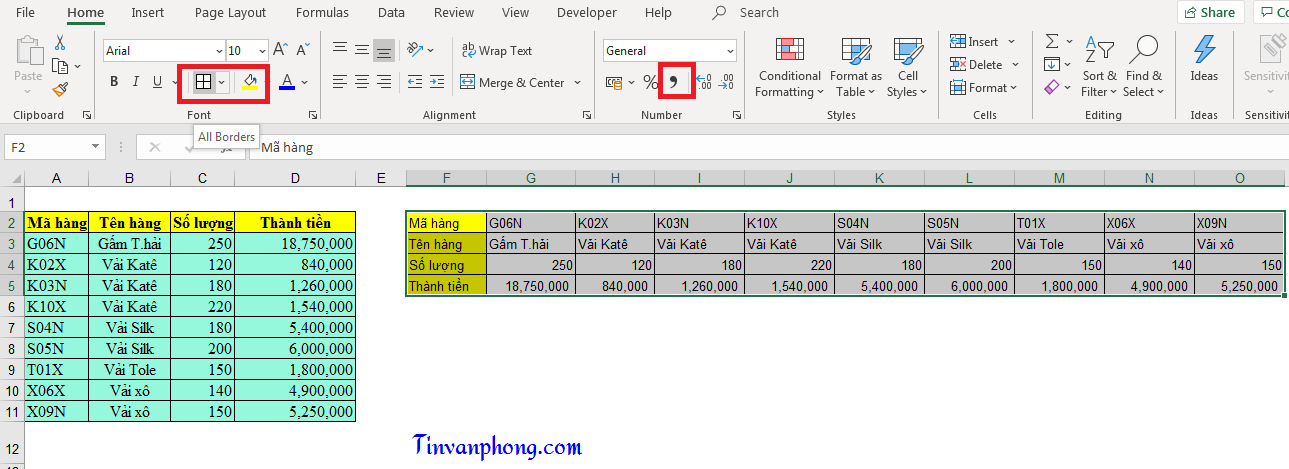 Hướng dẫn sử dụng hàm Transpose trong Excel