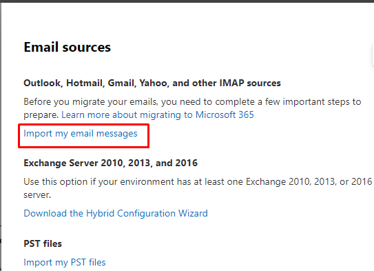 Hướng dẫn chuyển dữ liệu Email từ một máy chủ khác sang máy chủ Office 365