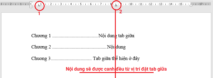 chi-tiet-tab-giua Định dạng Tab trong Word