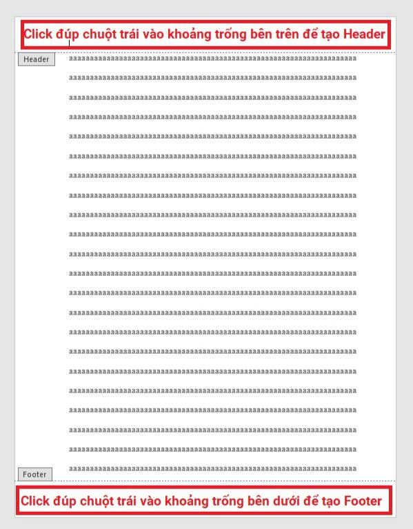 Header and Footer trong Word 2019
