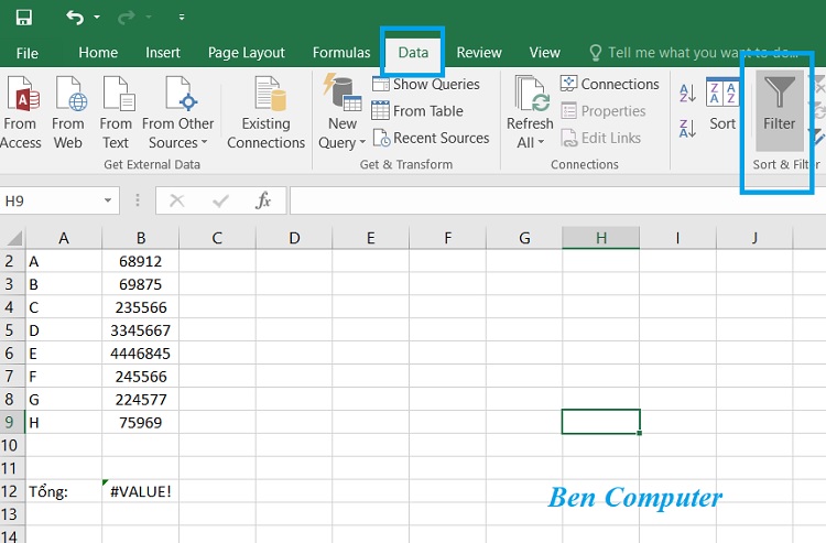 khắc phục lỗi value trong excel