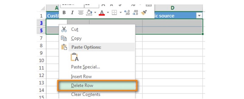 Cách xóa dòng trống trong excel chi tiết nhìn là làm được