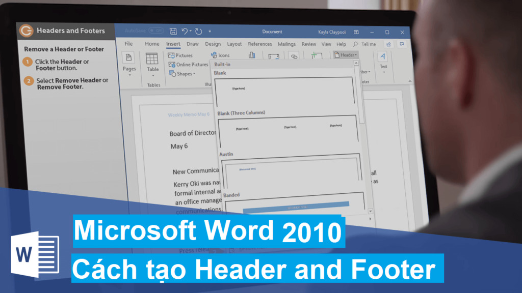 cach tao header and footer trong word 2010 1